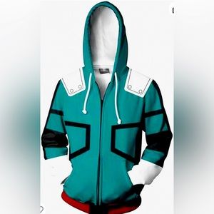 Hero Academia 3D Hoodie Sweatshirt, Drawstring Pullover Costume for Cosplay